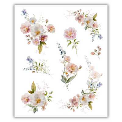 Wild Florals Rub-on Transfers - 10x12" Sheets (Club Exclusive)