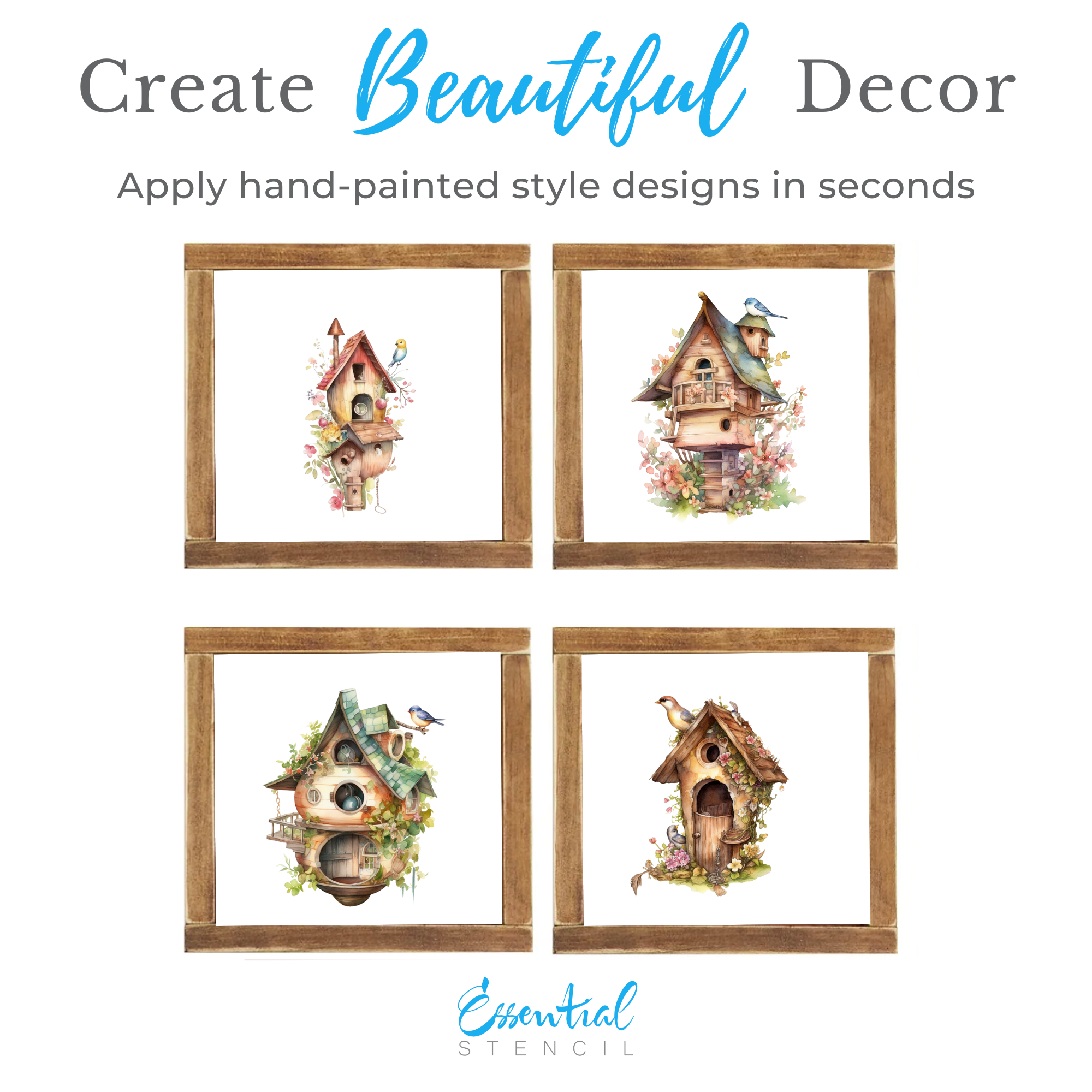 Whimsical Birdhouses Rub-on Transfers - 12x16" Sheets (Club Exclusive)