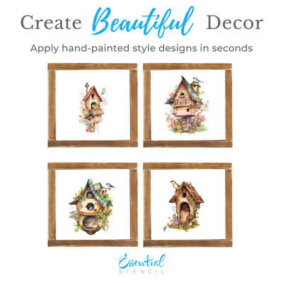 Whimsical Birdhouses Rub-on Transfers - 12x16" Sheets (Club Exclusive)