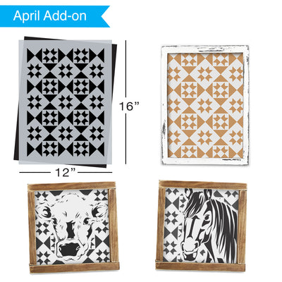 SOTMC - April 2020: Saw Star Quilt Pattern Stencil by Melissa Miller (add-on)