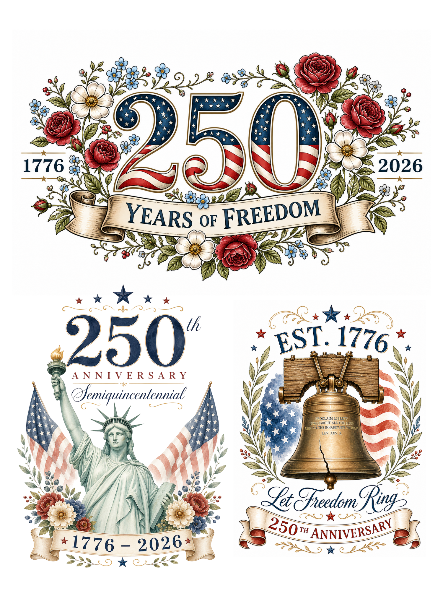 America's Semiquincentennial Transfer Set