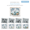 SOTMC - November 2024: Swan Serenity Layering Stencil, 12"x16" (4 pack)