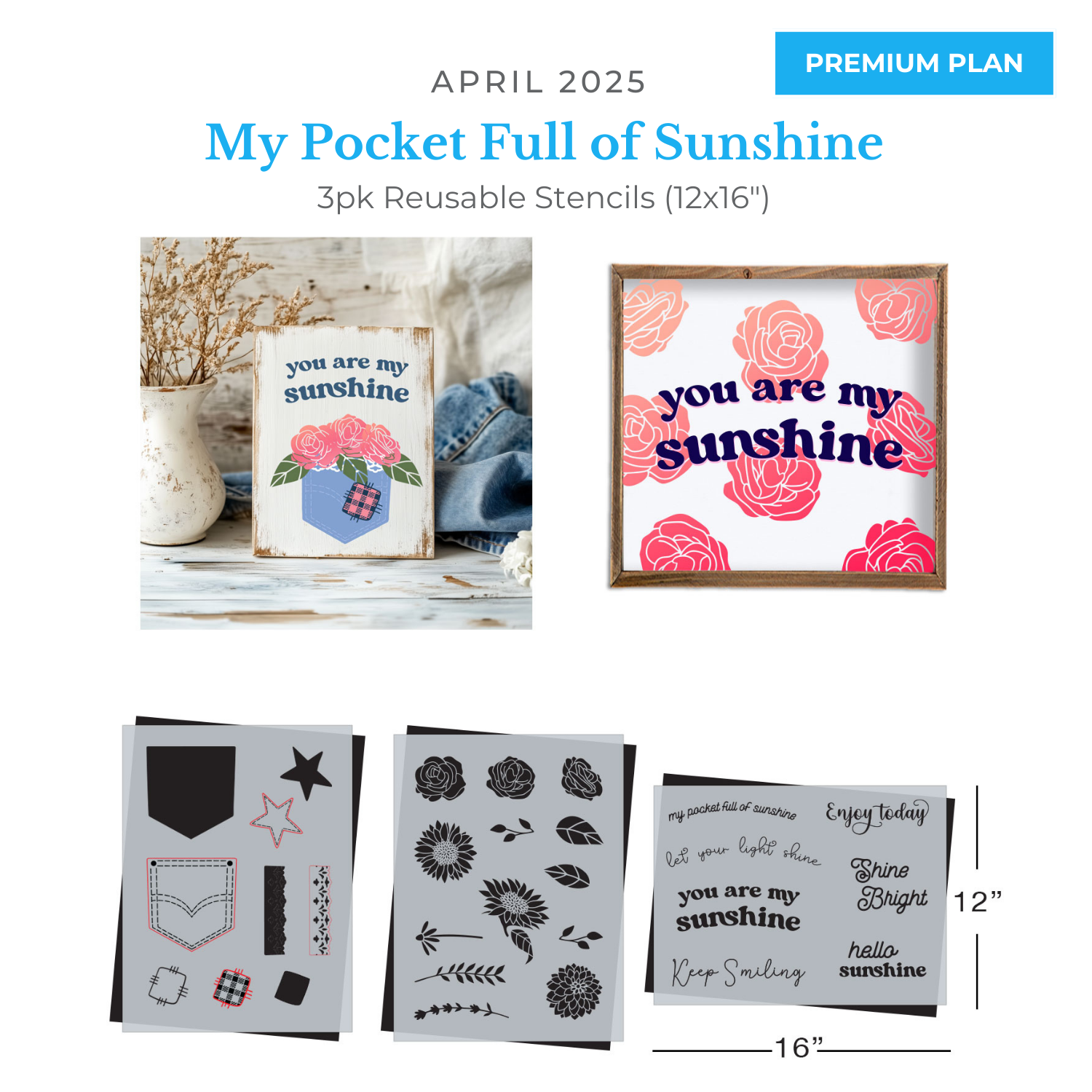 SOTMC - April 2025: My Pocket Full of Sunshine 12"x16" 3pk