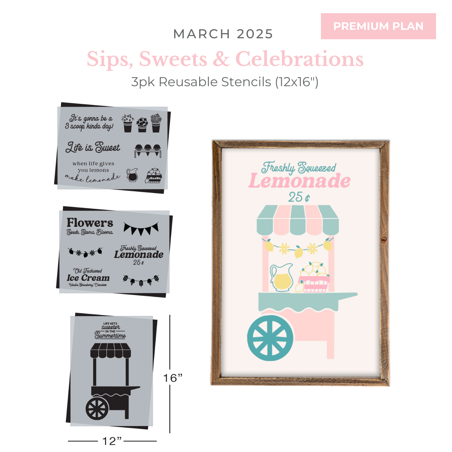 SOTMC - March 2025: Sips, Sweets & Celebrations 12"x16" 3pk