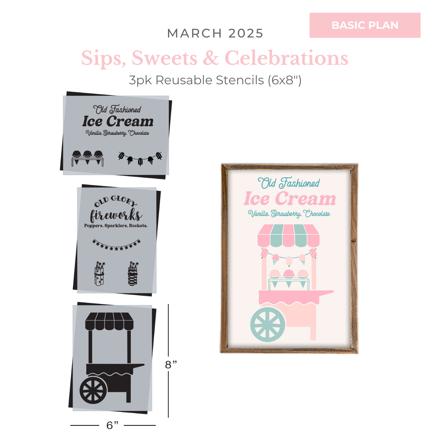 SOTMC - March Basic 2025: Sips, Sweets & Celebrations 6"x8" (3pk)