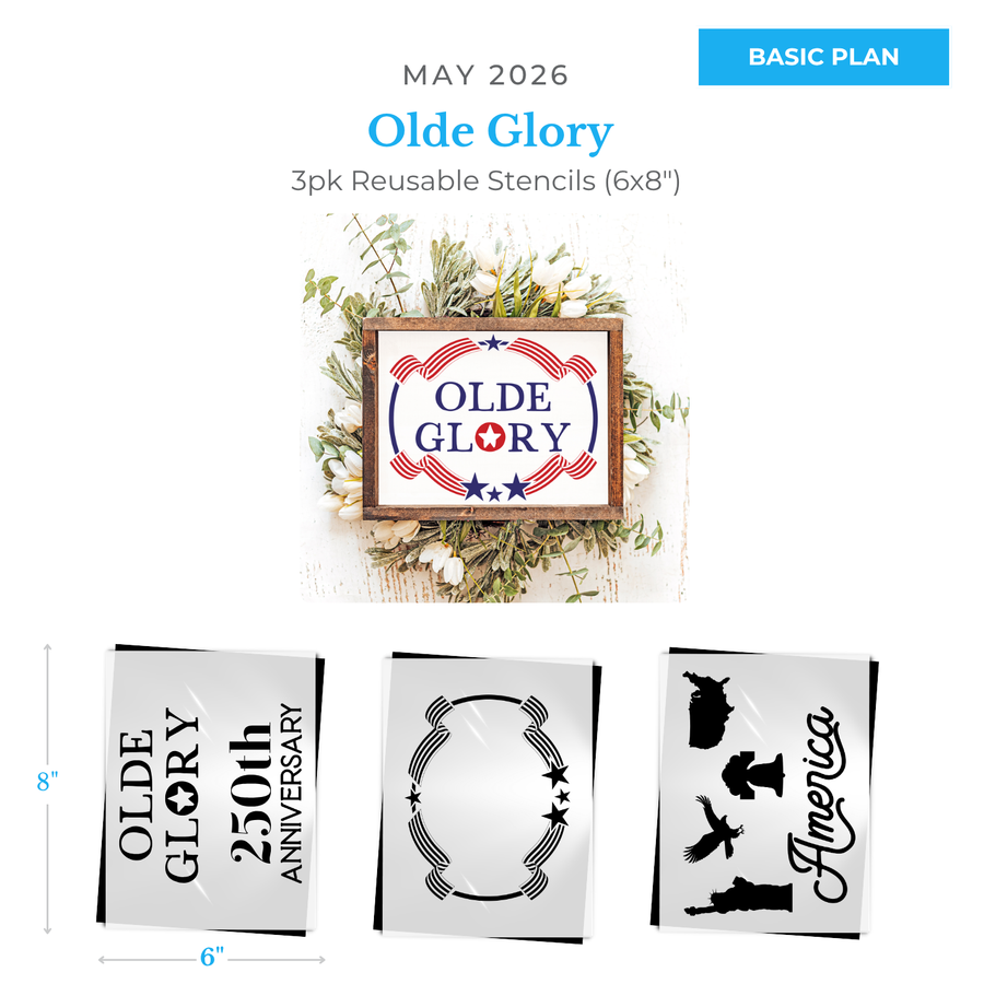May Basic 2026: Olde Glory 6"x8"