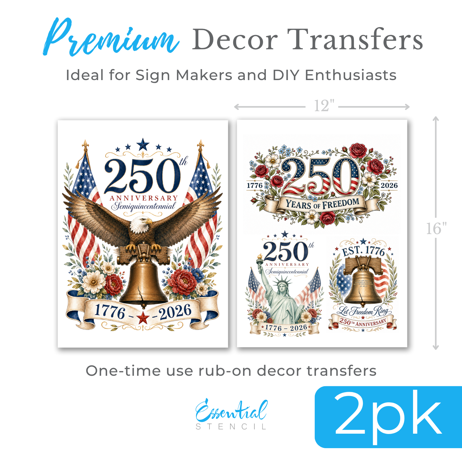 America's Semiquincentennial Transfer Set