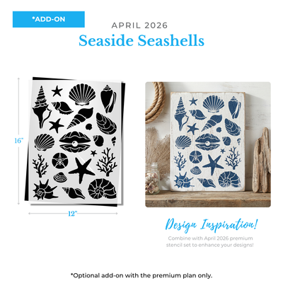 April 2026 Seaside Seashells Add on 12x16"