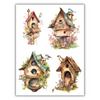 Whimsical Birdhouses Rub-on Transfers - 12x16" Sheets (Club Exclusive)