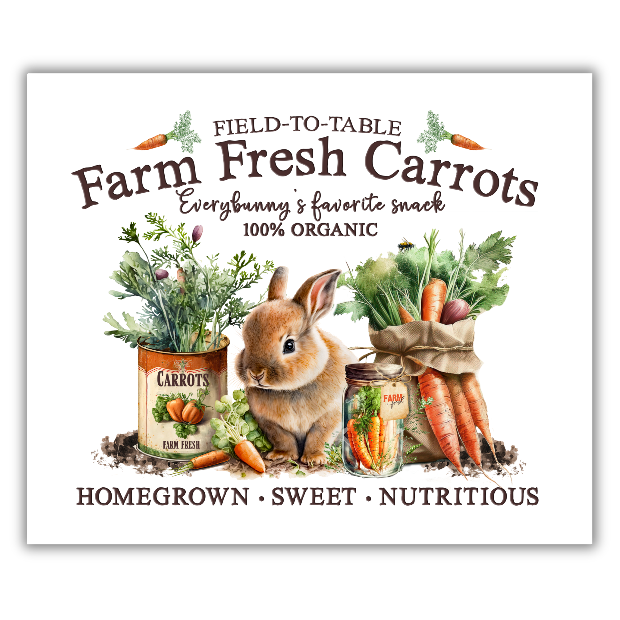 Farmer Bunny Rub-on Transfers - 10x12" Sheets (Club Exclusive)