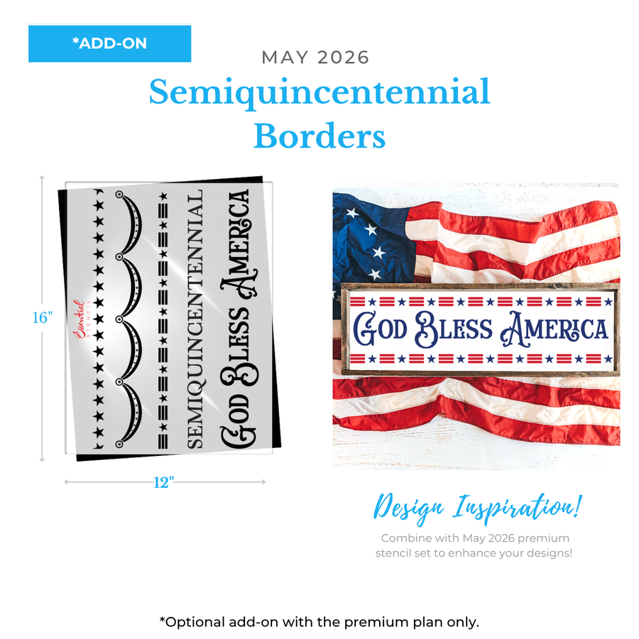 May 2026 Semiquincentennial Borders Add on 12x16"