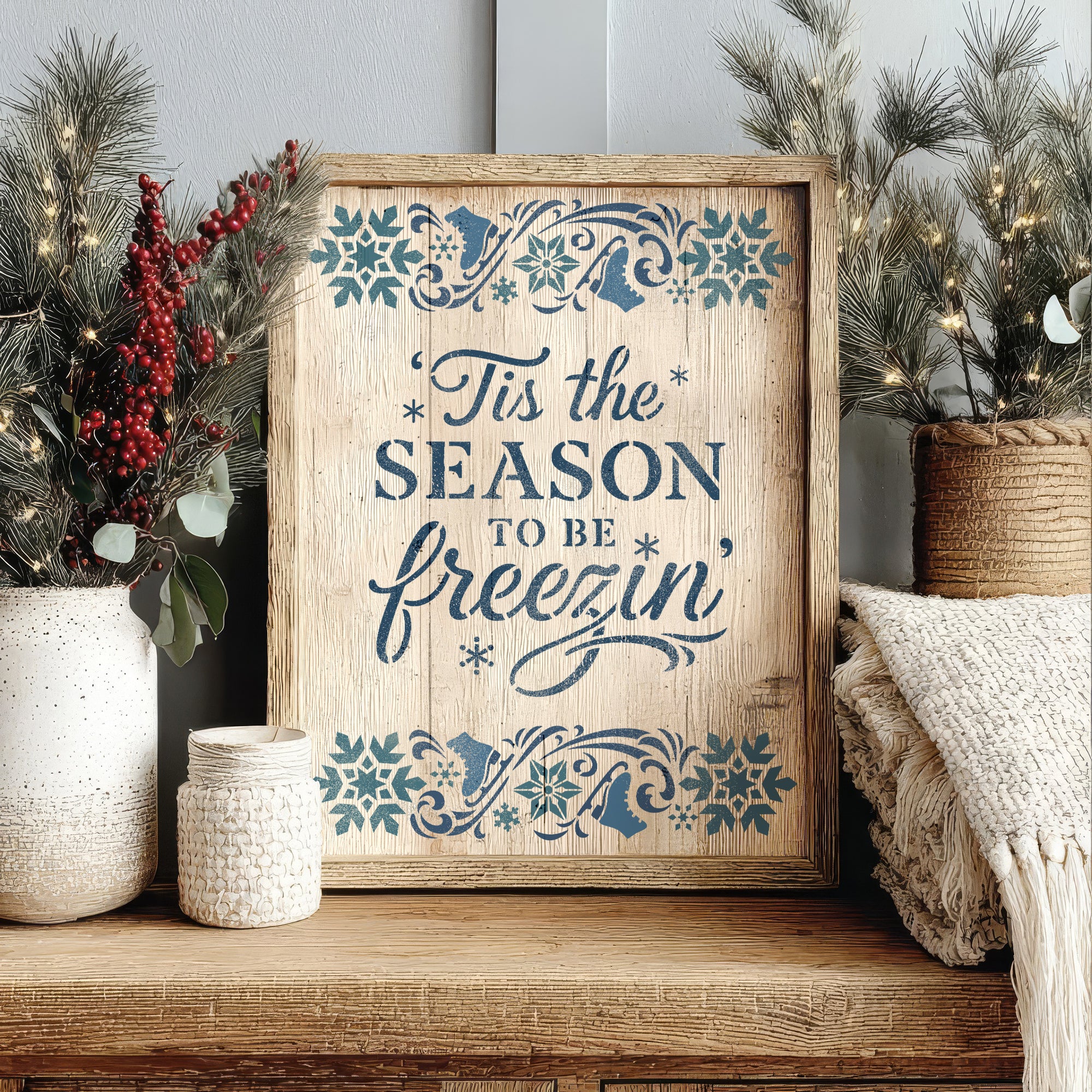 December 2025: Seasonal Borders & Sayings 12"x16" 3pk