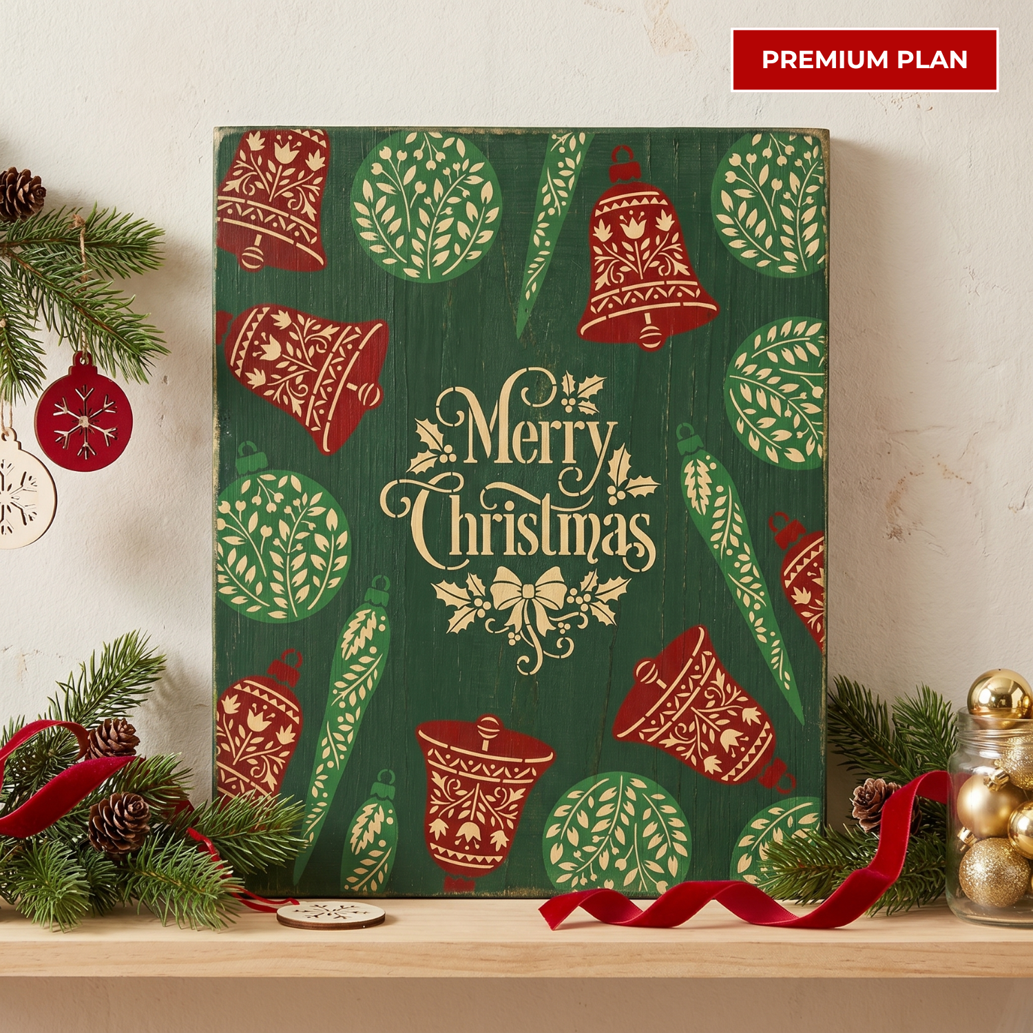 July 2026: A Merry Christmas 12"x16" 3pk