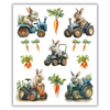 Farmer Bunny Rub-on Transfers - 10x12" Sheets (Club Exclusive)