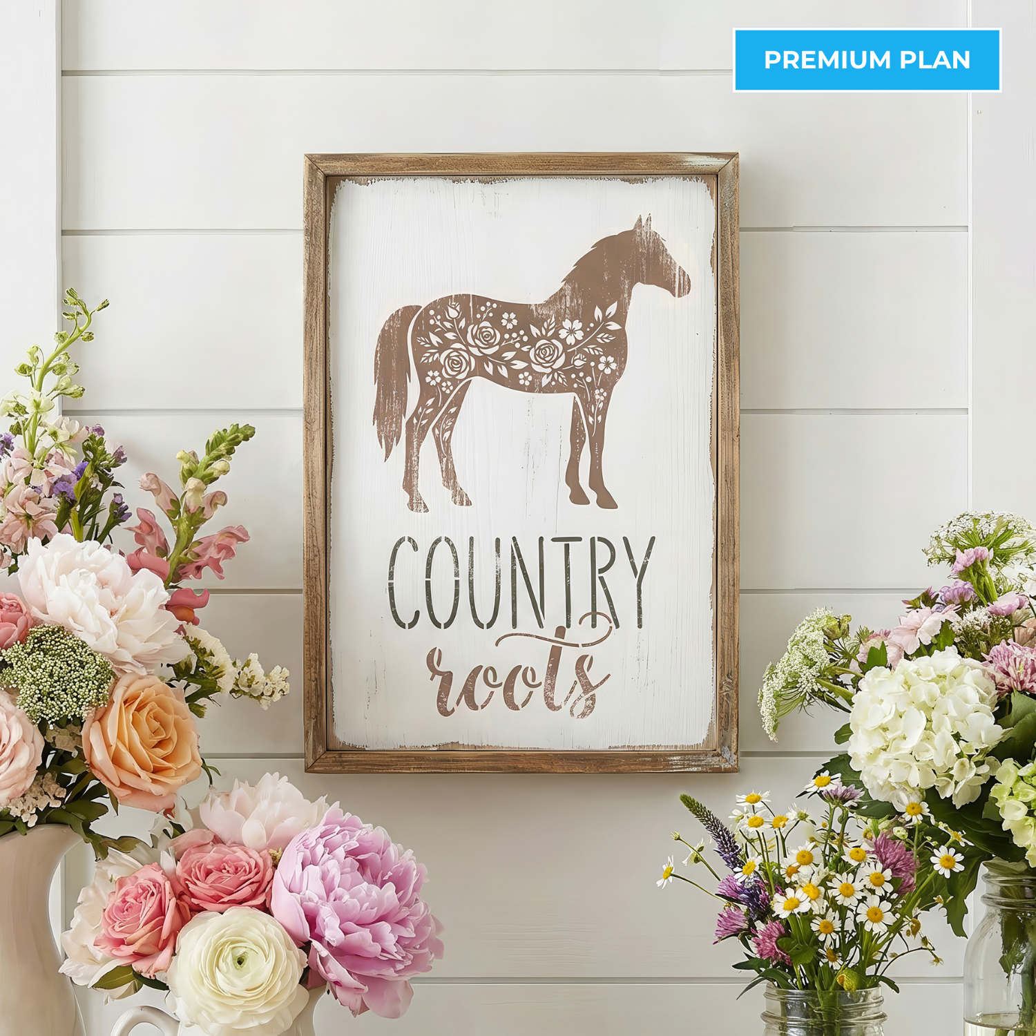 February 2026: Floral Barnyard Animals 12"x16" 3pk