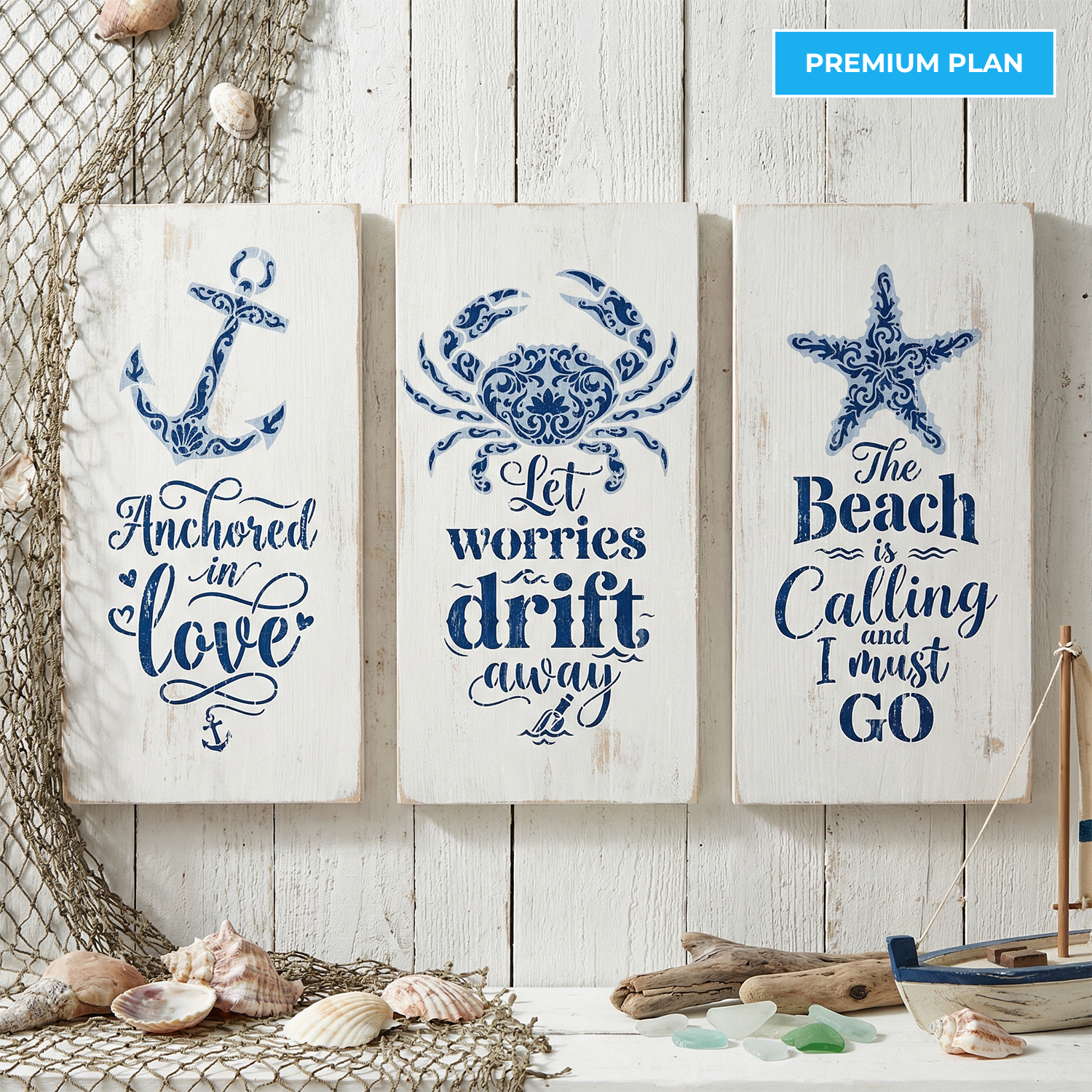 April 2026: Coastal Chinoiserie 12"x16" 3pk