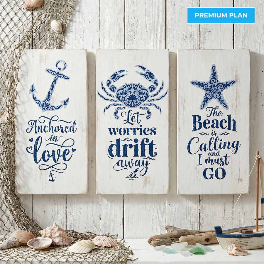 April 2026: Coastal Chinoiserie 12"x16" 3pk