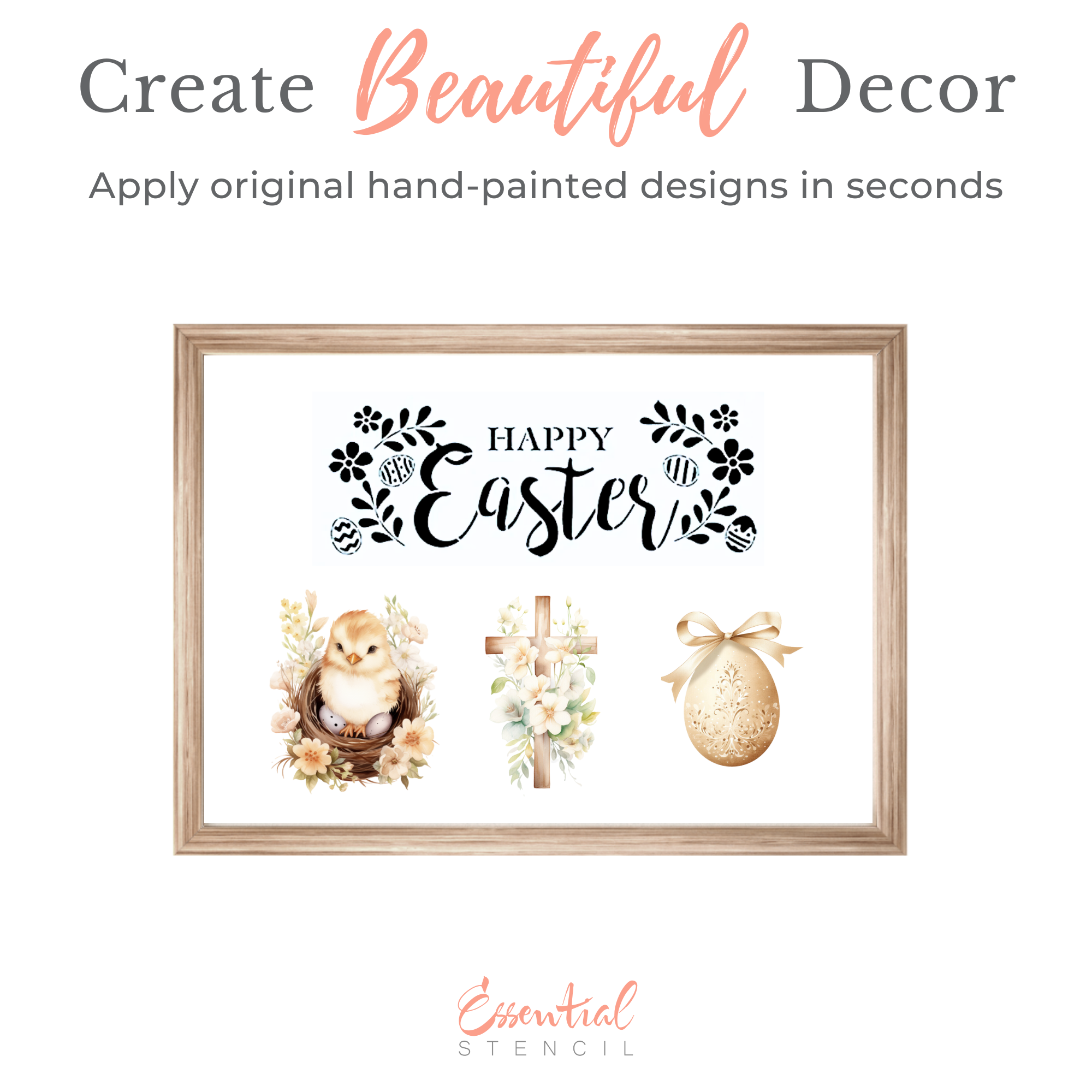 Rustic Easter Rub-on Transfers - 10x12" Sheets (Club Exclusive)