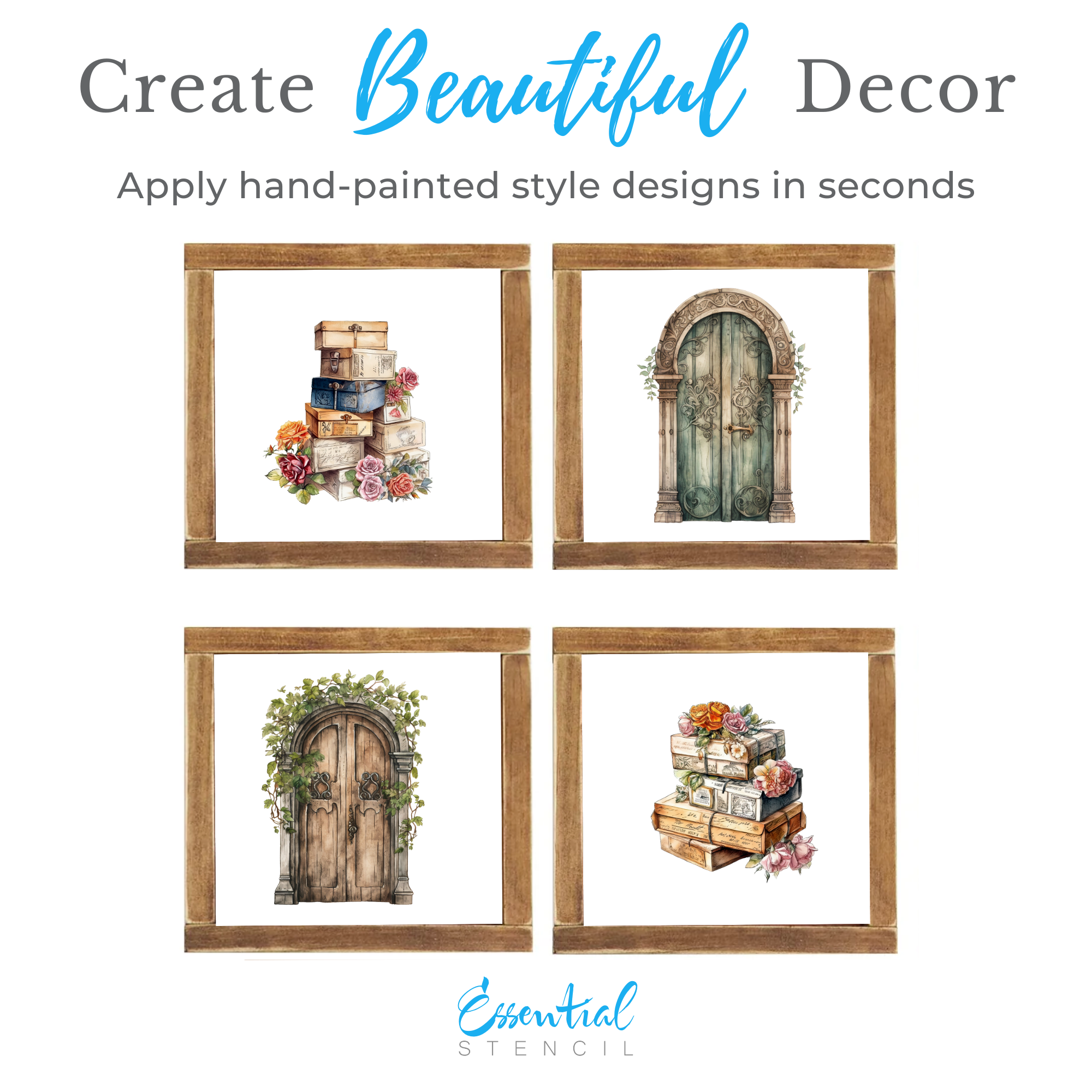 Vintage Doors & Postage Rub-on Transfers - 12x16" Sheets (Club Exclusive)