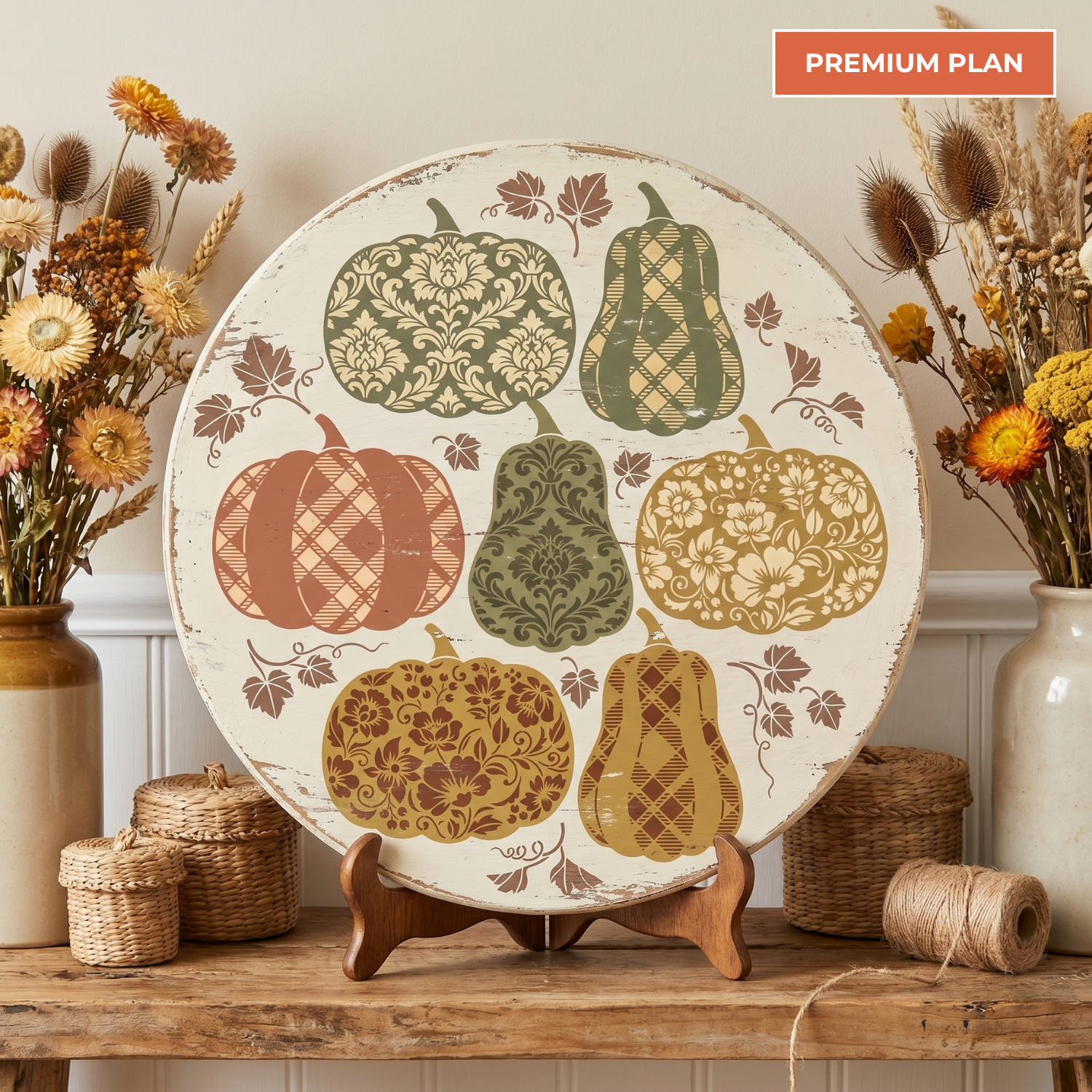 August 2026: Pumpkin Harvest Overlay 12"x16" 3pk