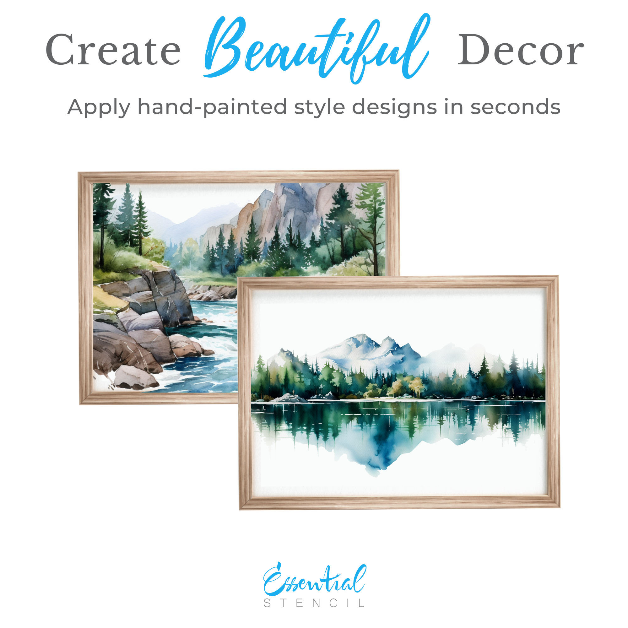 Forest & Mountain Landscape Rub-on Transfers - 12x16" Sheets (Club Exclusive)