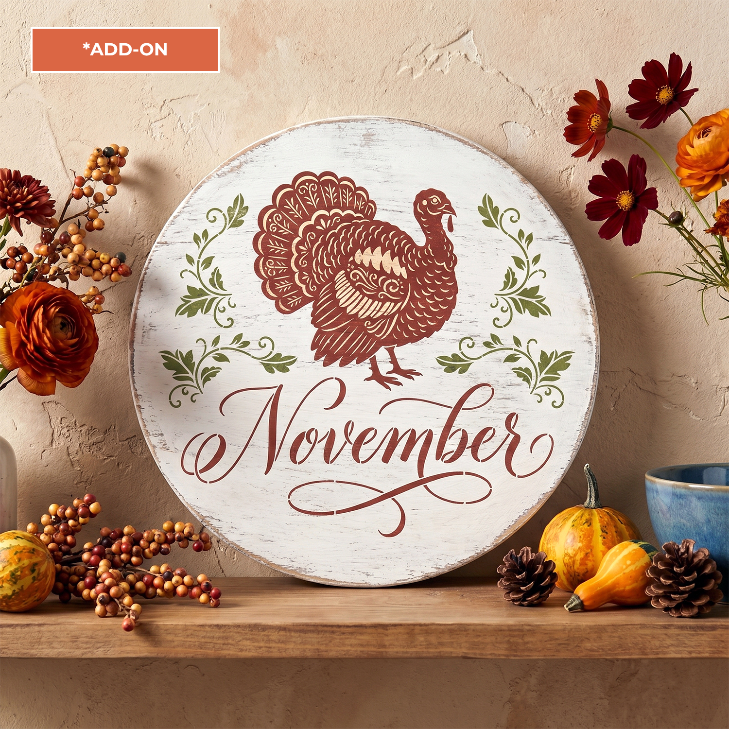 August 2026 Thanksgiving Turkey - Add on 12x16"