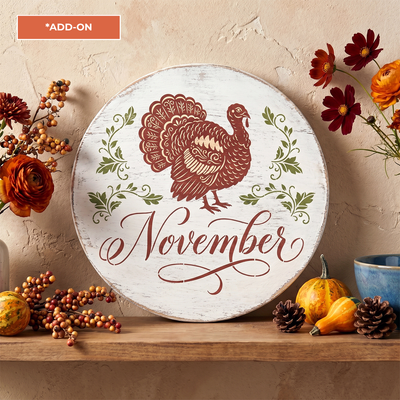 August 2026 Thanksgiving Turkey - Add on 12x16"
