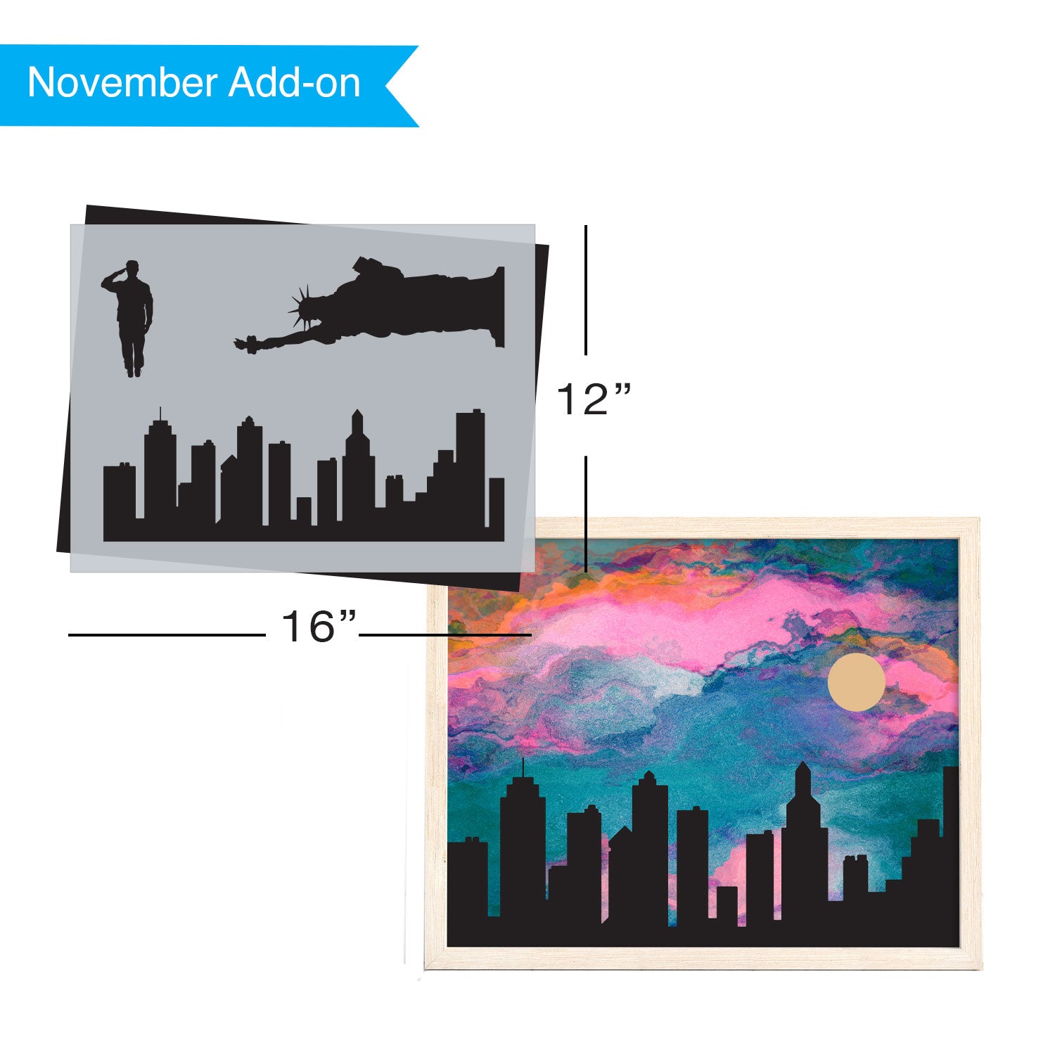 SOTMC - November 2023: Cityscape Silhouette Stencil (add-on) - Collaboration