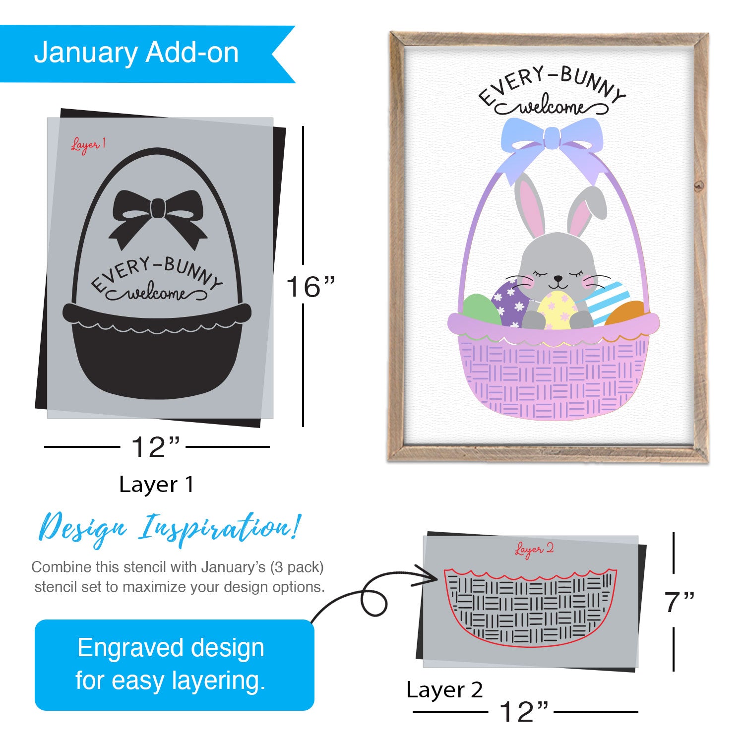 SOTMC - January 2024: Layered Easter Basket Stencil (add-on)