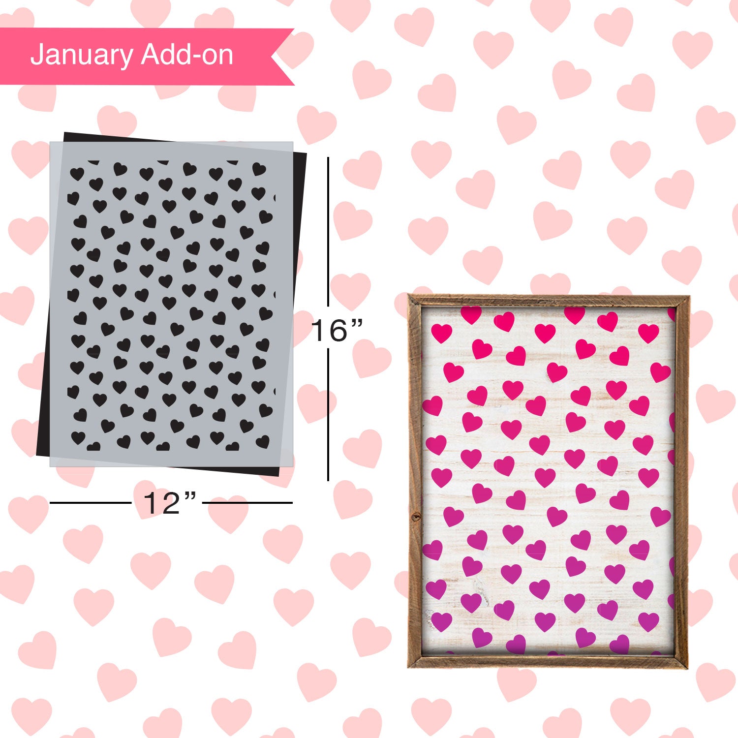 SOTMC - January 2023: Valentine Heart Pattern Stencil (add-on)