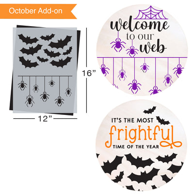 SOTMC - September 2023: Halloween Bats and Spider Pattern Stencil (add-on)