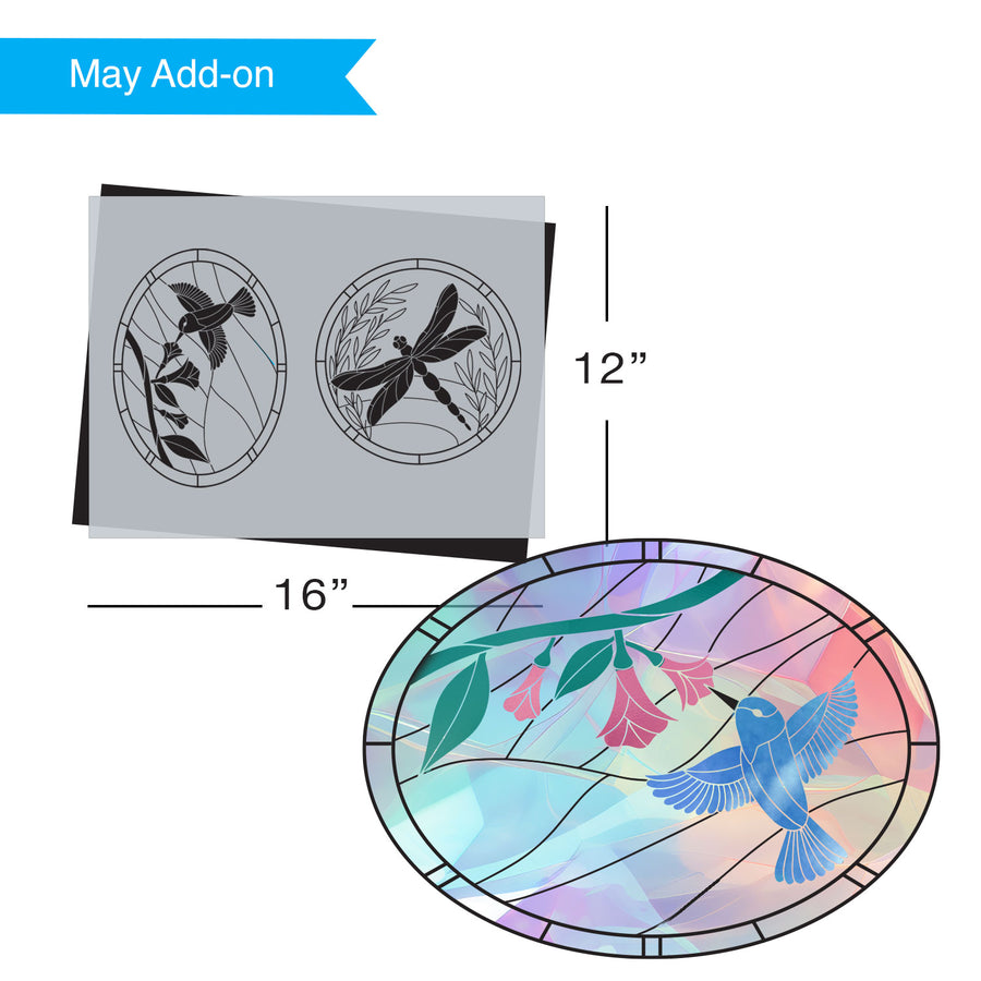 SOTMC - May 2024: Stained Glass Inspired Stencil Designs, 12"x16" (add-on)