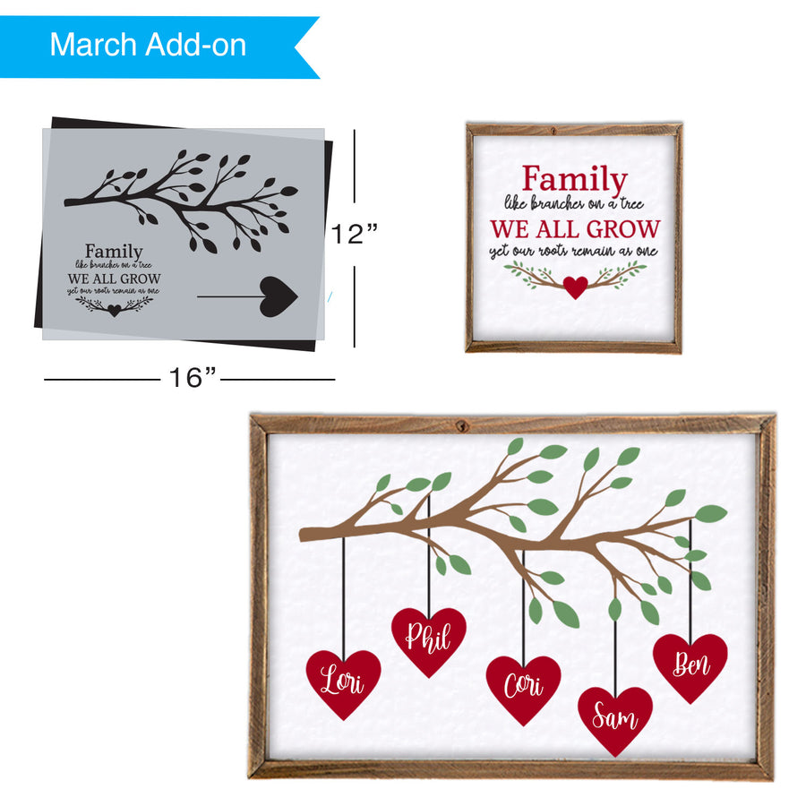 SOTMC - March 2024: Personalize Your Family Tree 12"x16" (add-on)