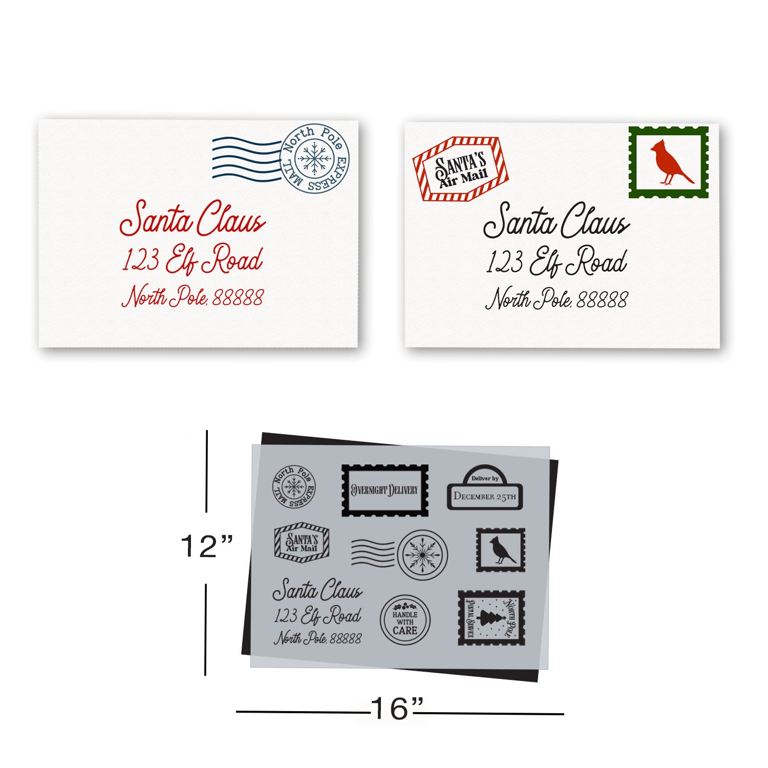 July 2025 North Pole Postmarks Add on 12x16"