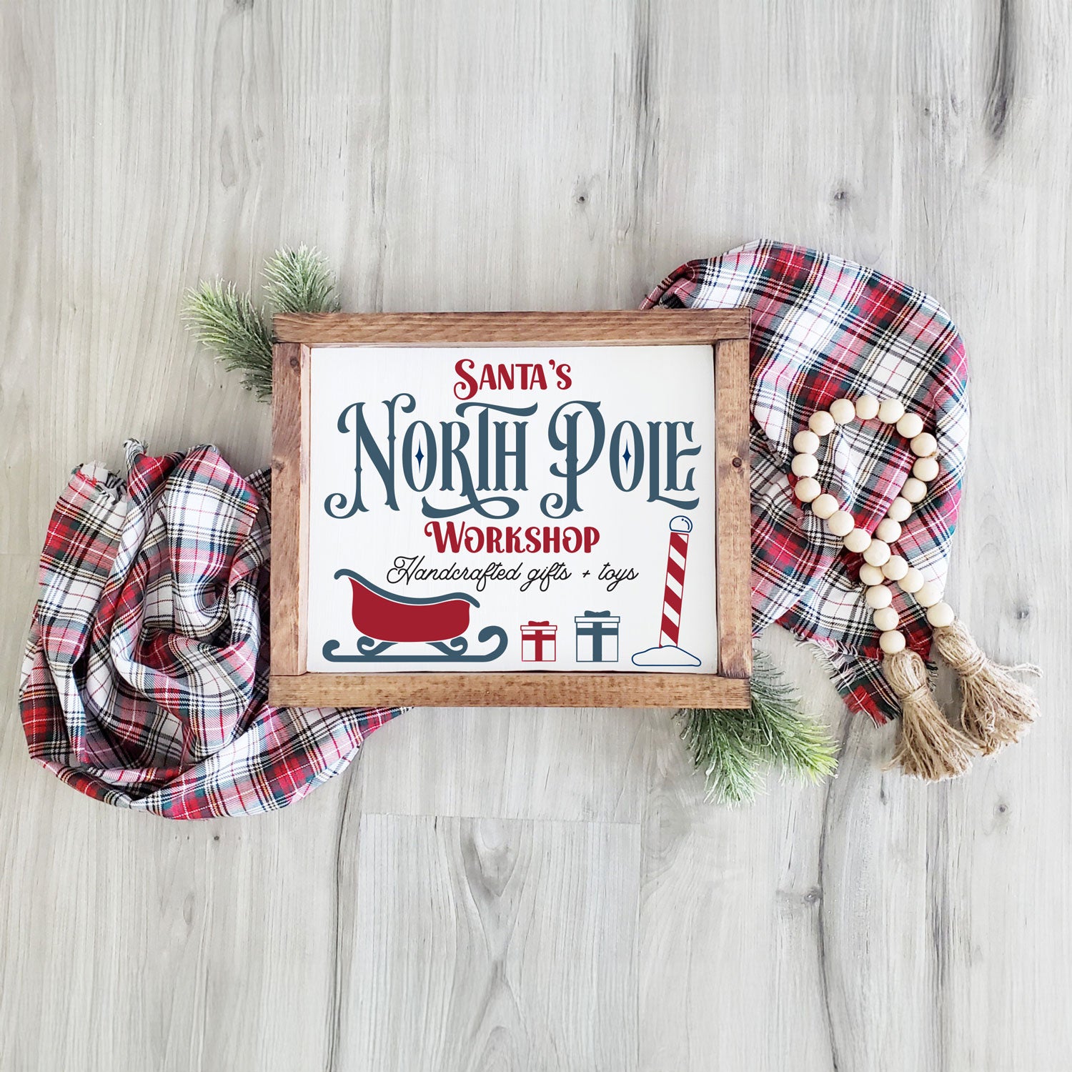 July 2025: North Pole Village 12"x16" 3pk