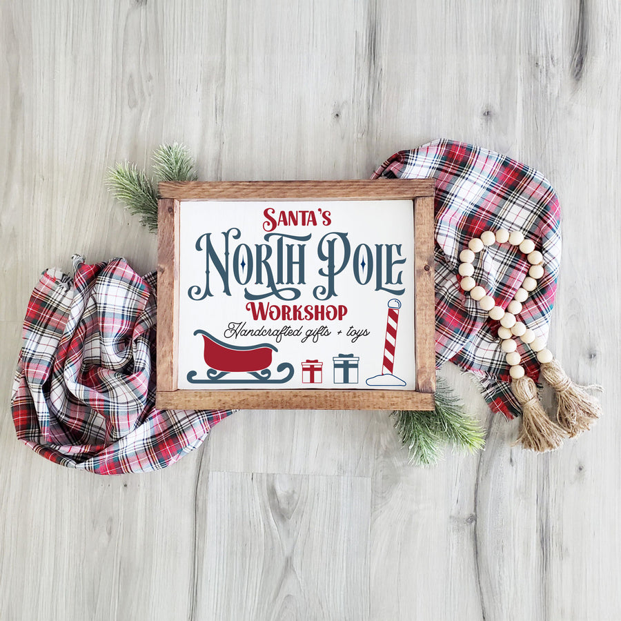 July 2025: North Pole Village 12"x16" 3pk