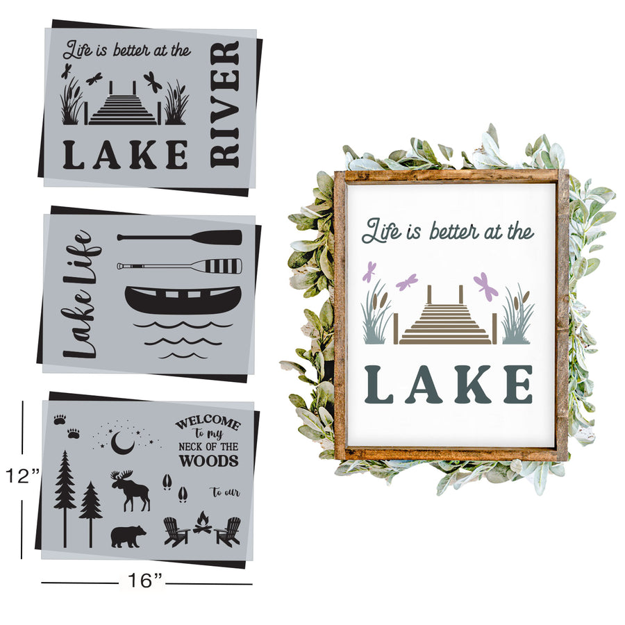 June 2025: Lakeside Summer 12"x16" 3pk