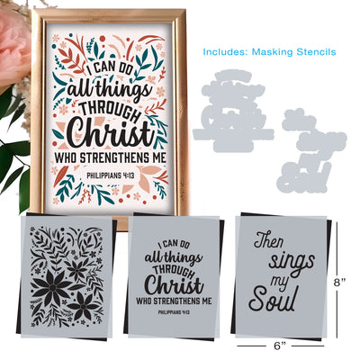 SOTMC - April Basic 2024: Bible Verse Stencil Set, 6"x8" (3 pack)