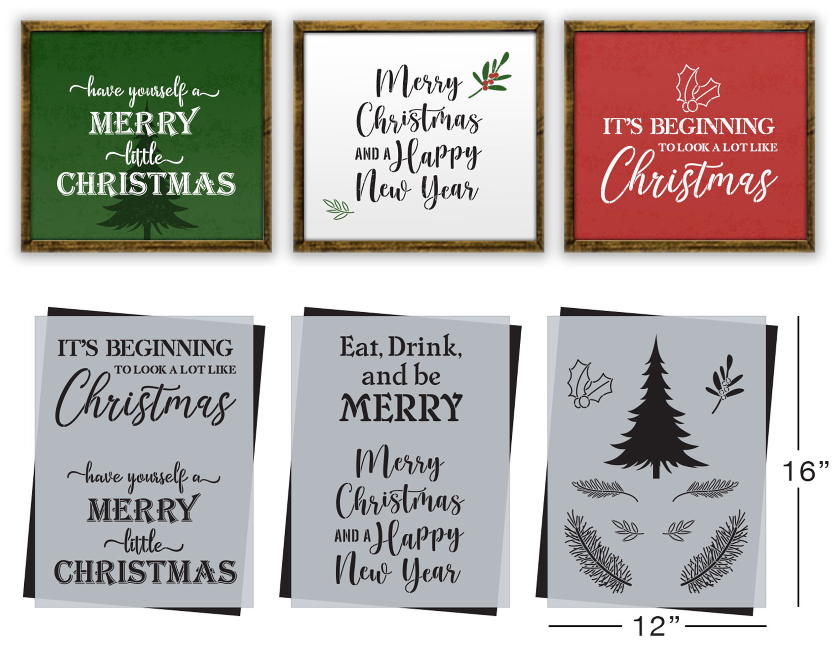 SOTMC - November 2020: Merry Little Christmas Stencil Set