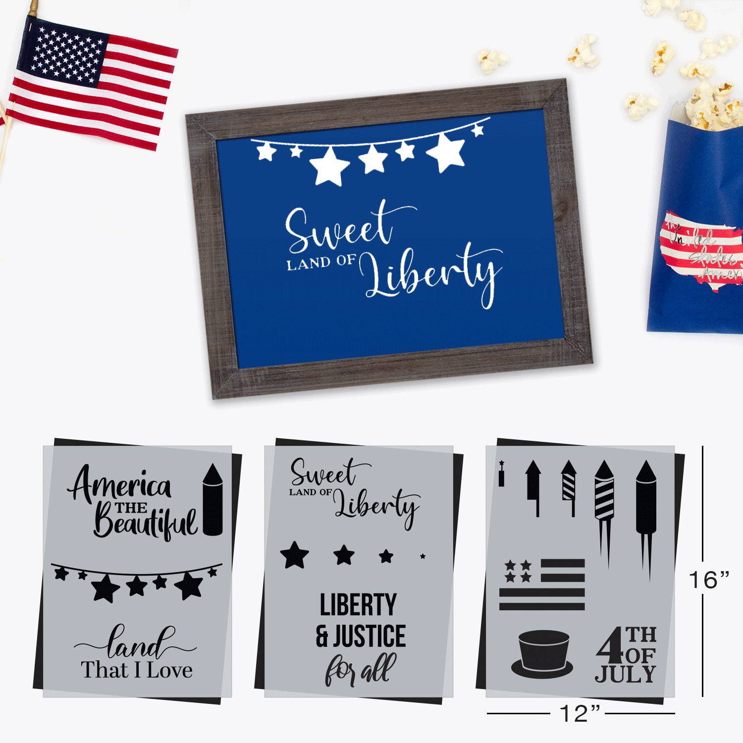 SOTMC - June 2020: Patriotic Stencil Set 🇺🇸