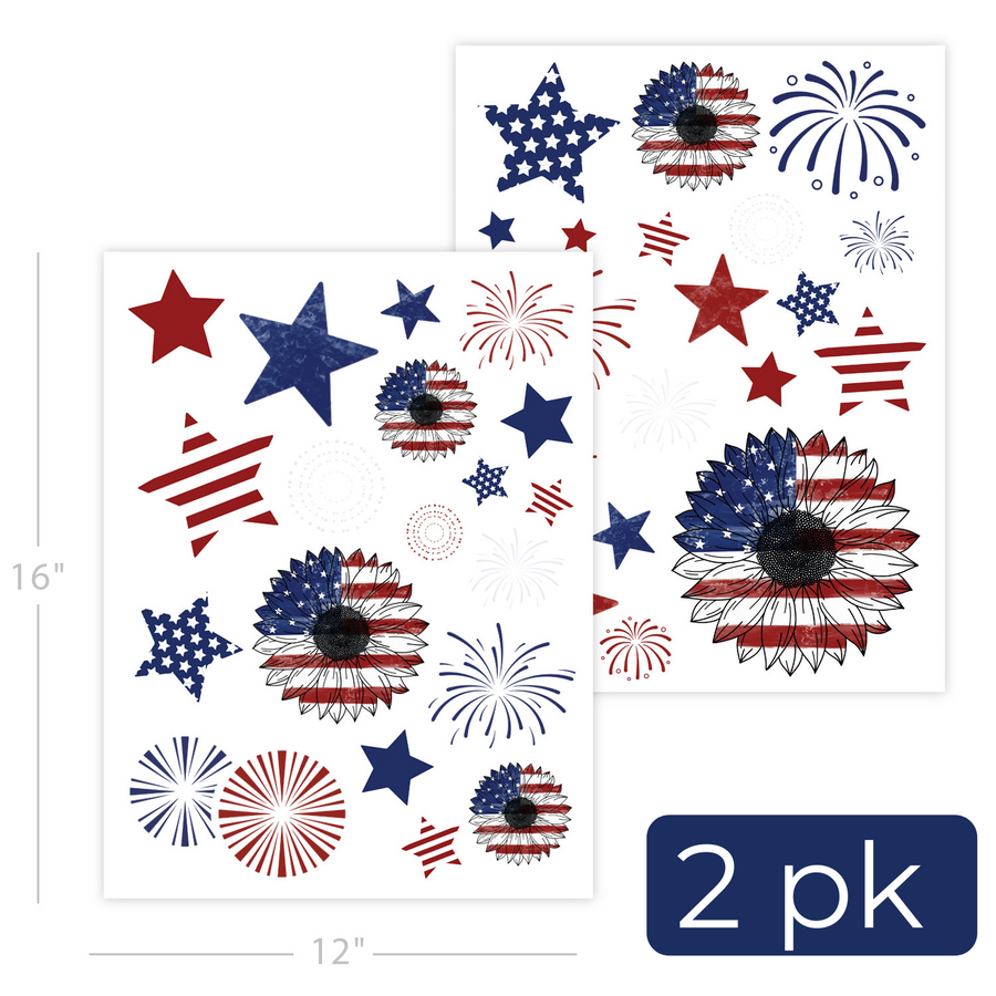 SOTMC - Patriotic 4th of July Rub-on Transfer (2 pack)