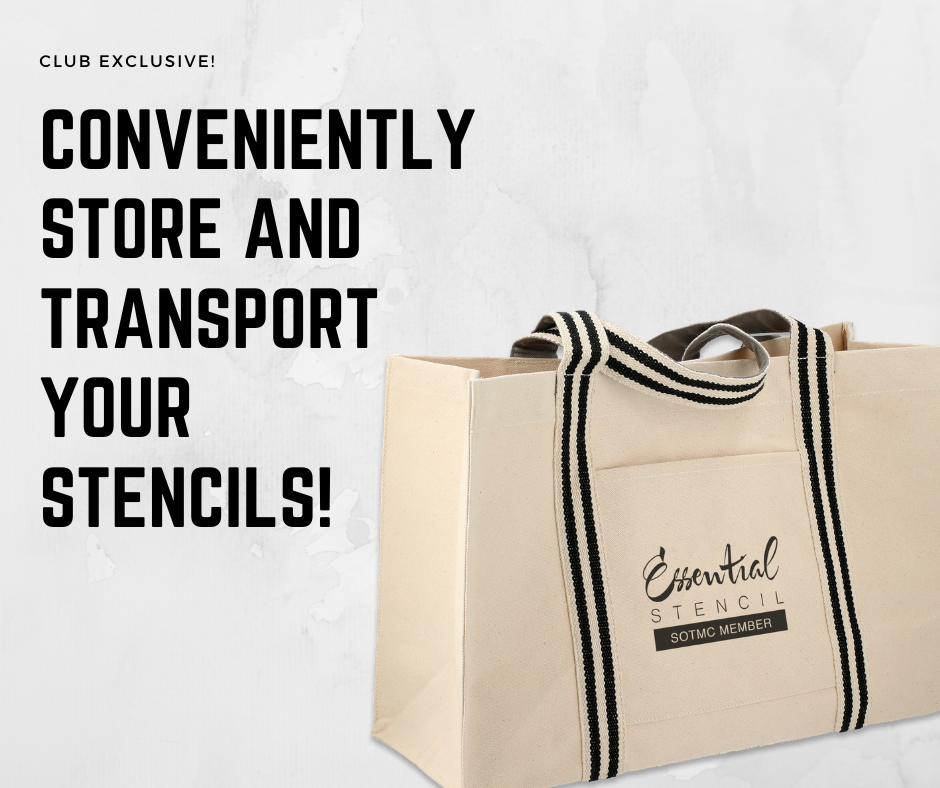 Club Stencil Tote - 100% Canvas