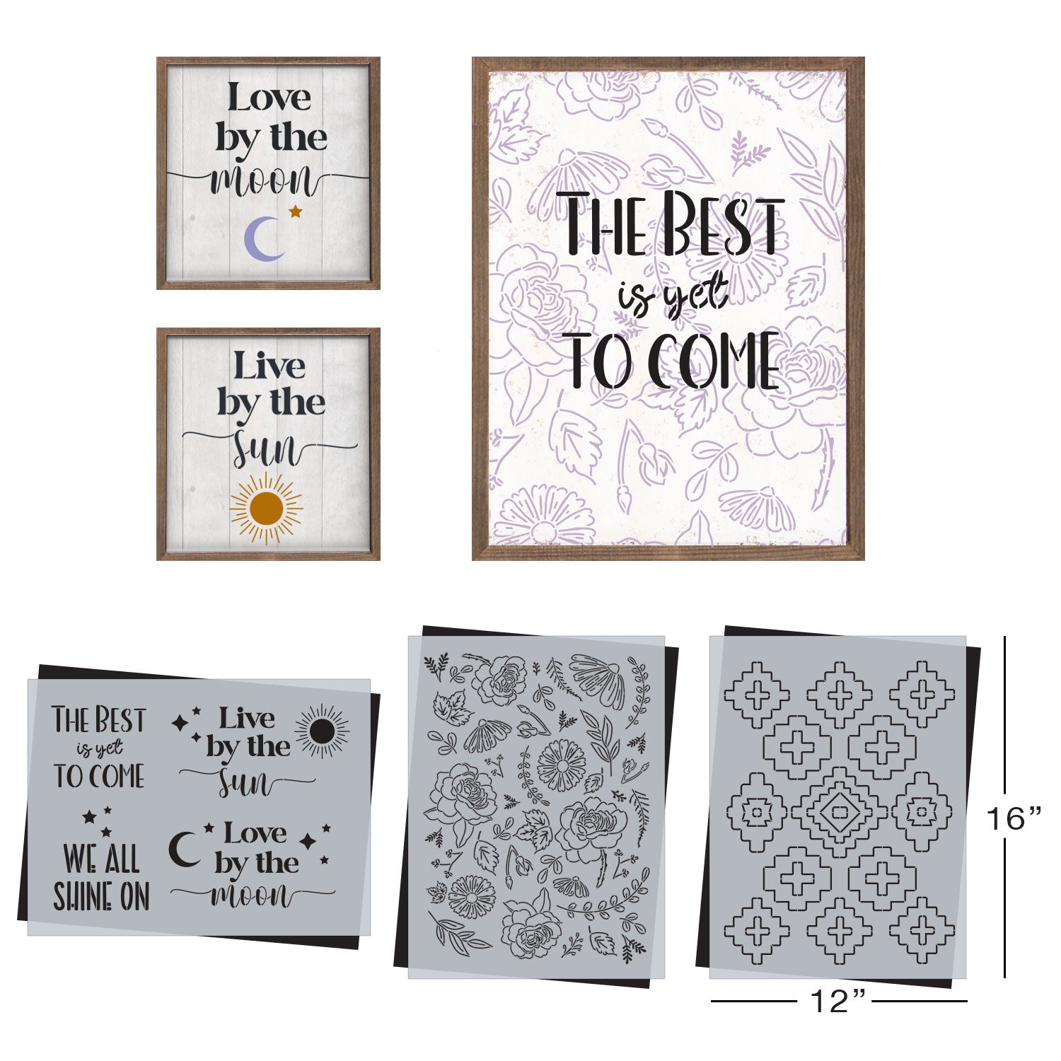 SOTMC - January 2022: The Best Is Yet To Come Boho Stencil Set