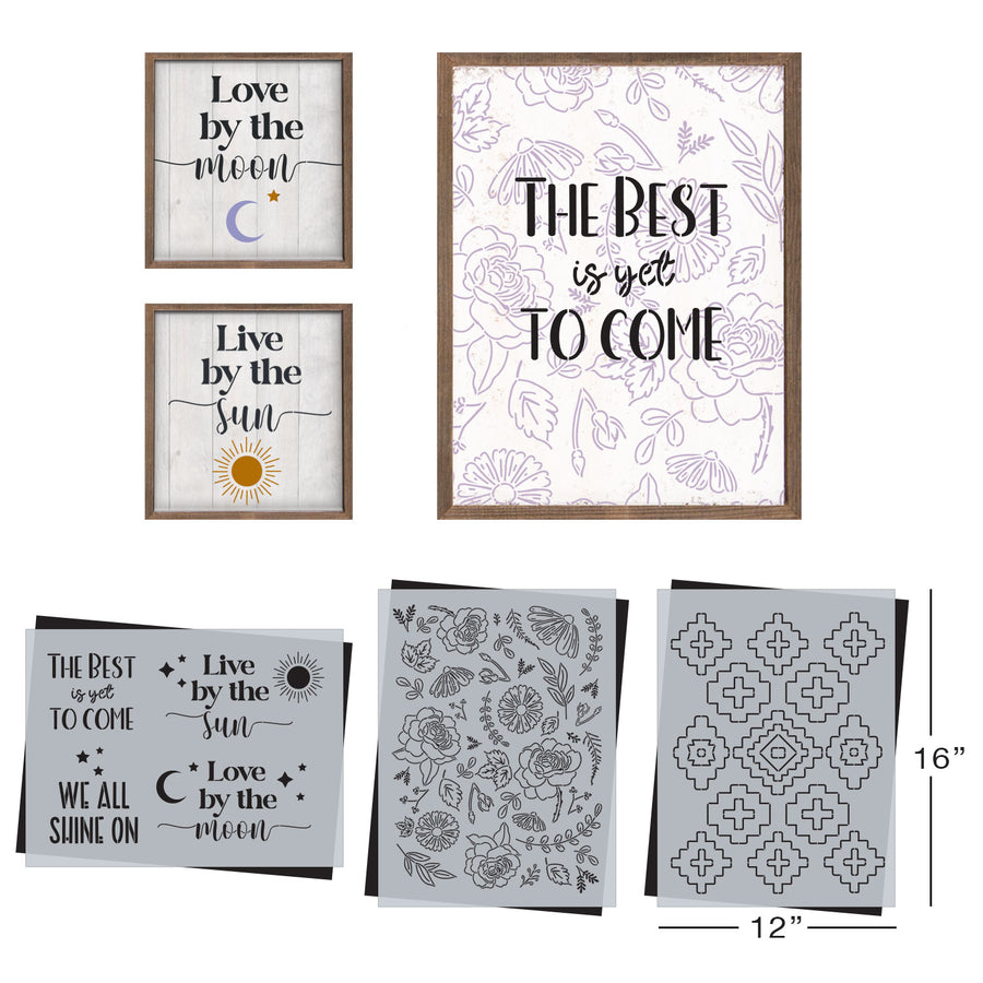 SOTMC - January 2022: The Best Is Yet To Come Boho Stencil Set