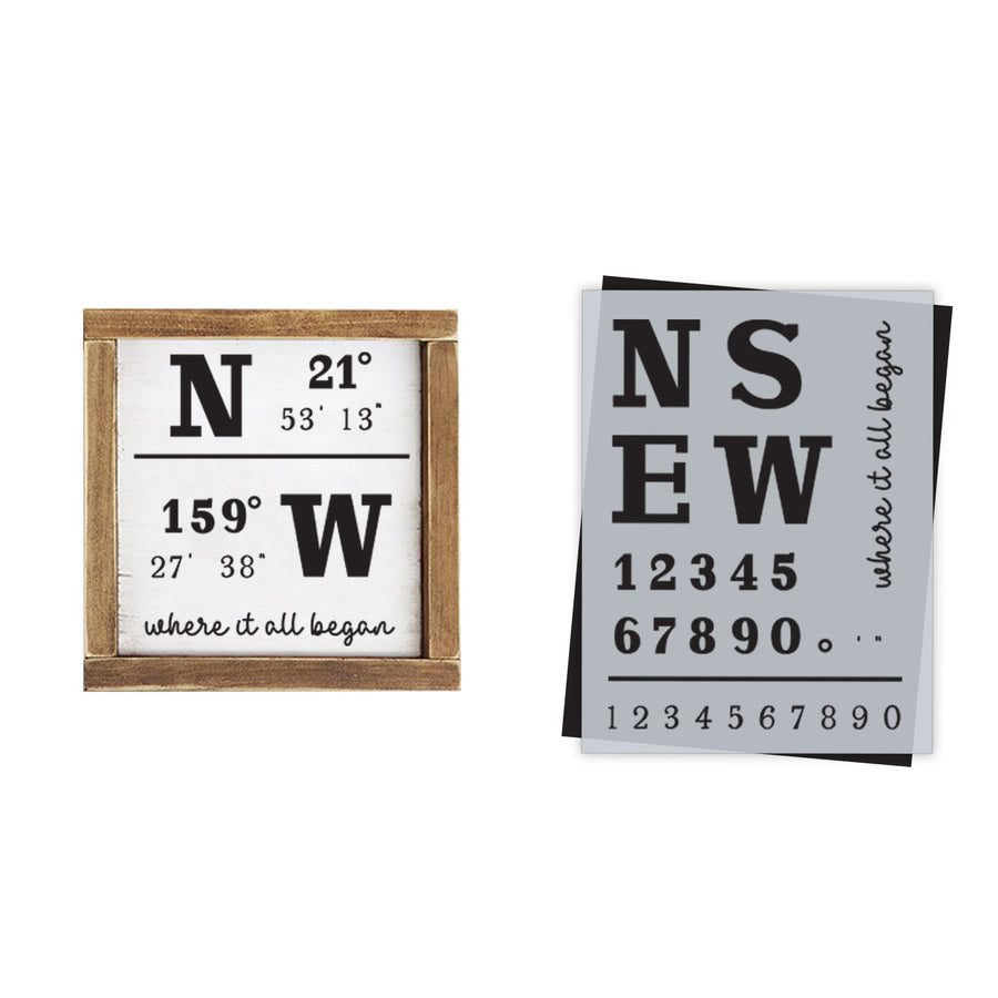 Longitude Latitude stencil (Club Exclusive)