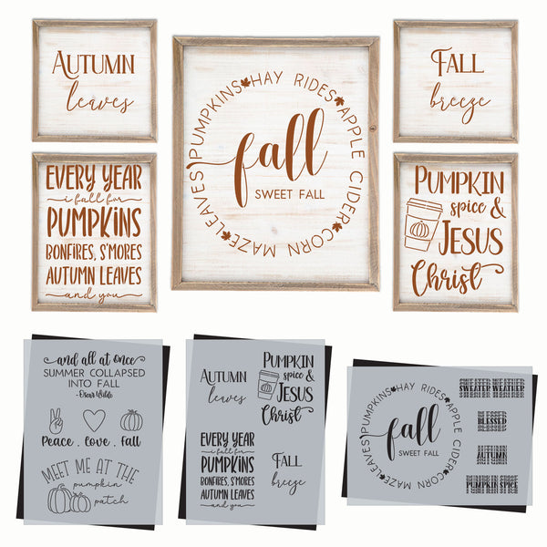 SOTMC September 2022 Fall Sweet Fall Stencil Set Stencil of the