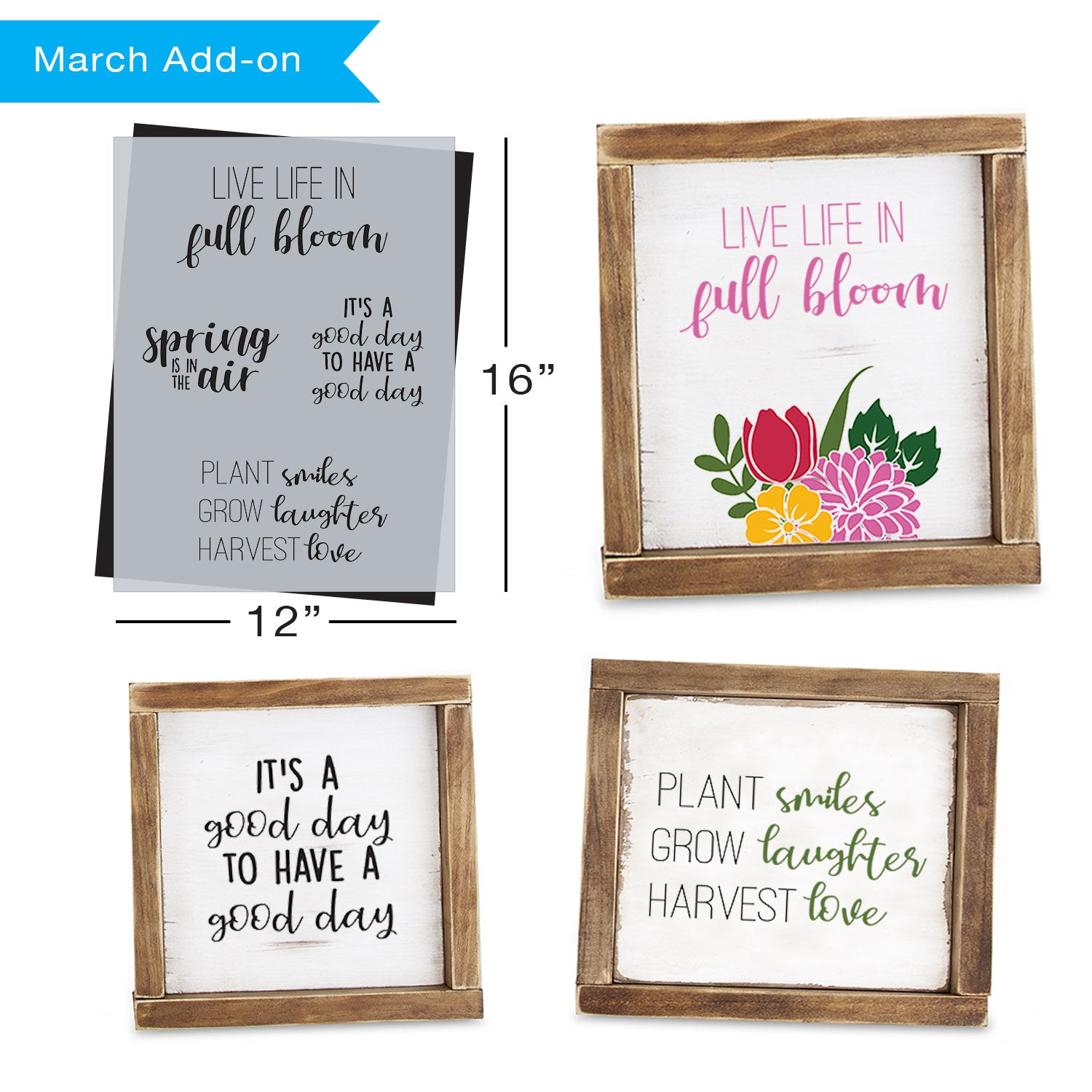 SOTMC - March 2020: Spring Quotes Stencil (add-on)