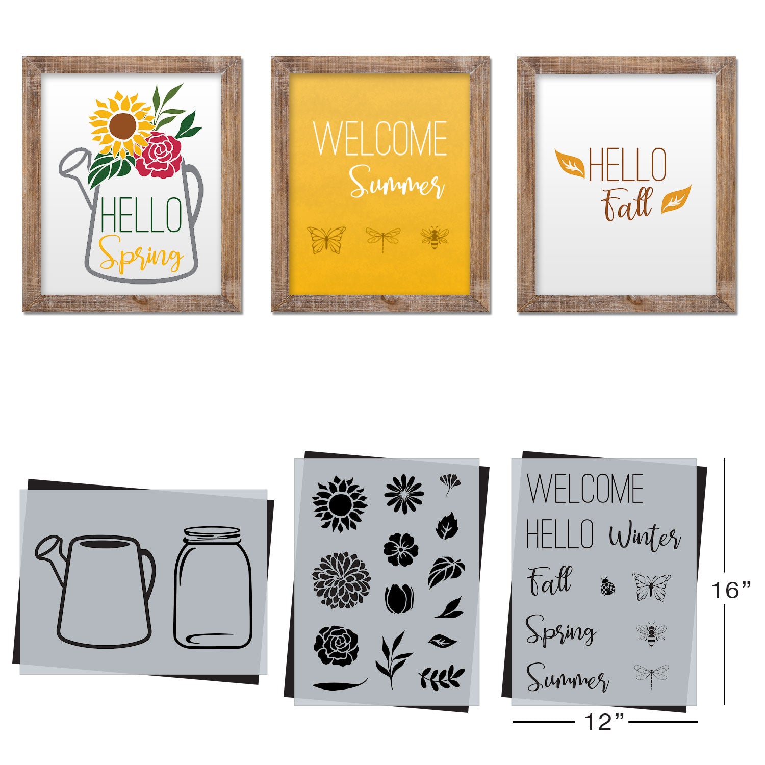 SOTMC - March 2020: Flowers, Mason Jar & Watering Can Stencil Set
