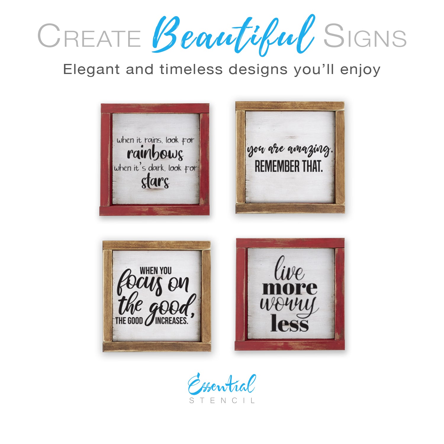Inspirational Quotes Sign Stencil (Club Exclusive)