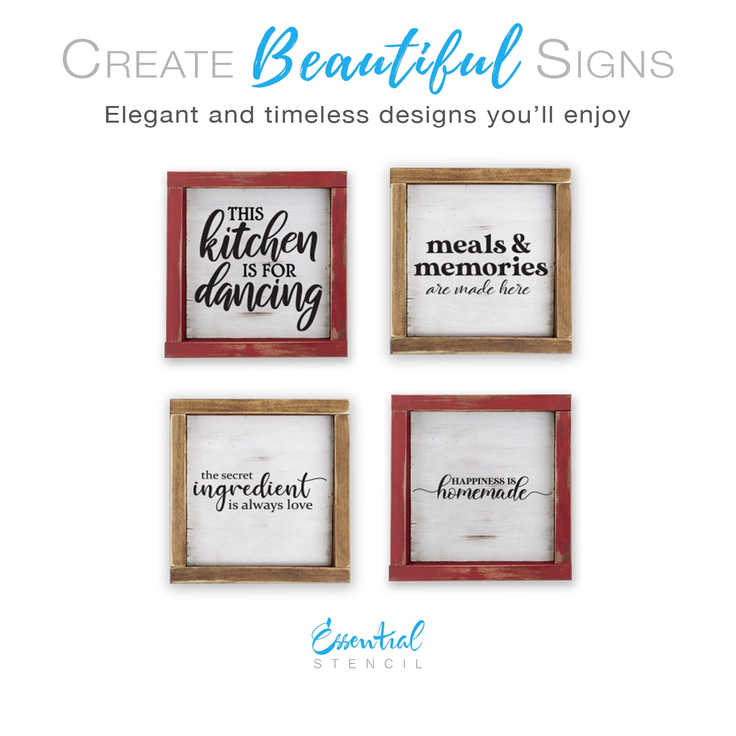 Kitchen Quotes Sign Stencil (Club Exclusive)